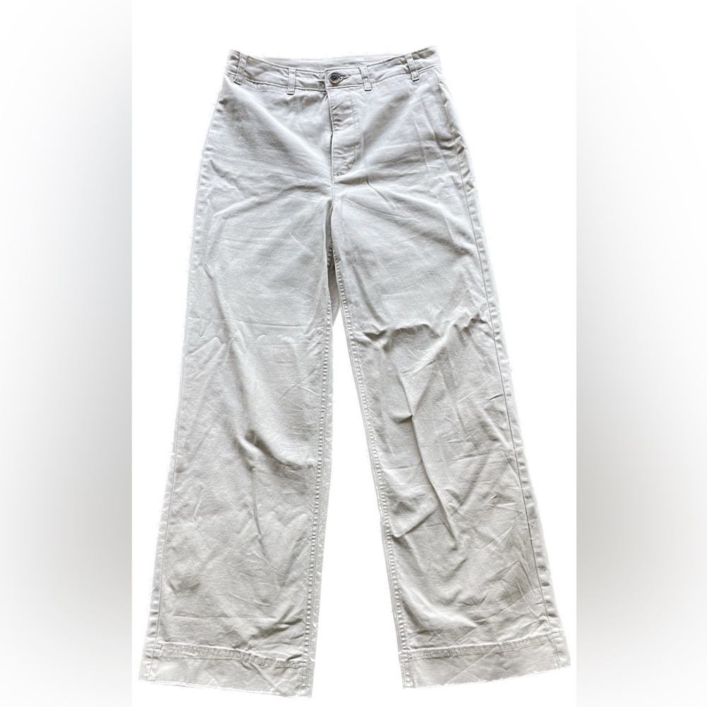 Old Navy cream High-Waisted Wide-Leg Cropped Chino Pants for Women